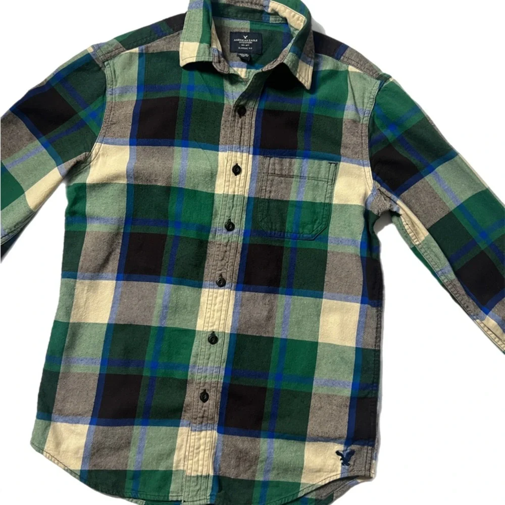 American Eagle Plaid Men's Longsleeve Size XS